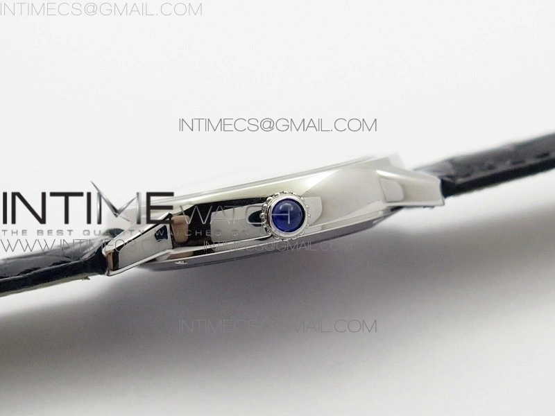 Ronde Solo de Cartier 29.5mm K11 1:1 Best Edition White Dial on Black Croco Leather Strap Ronda Quartz